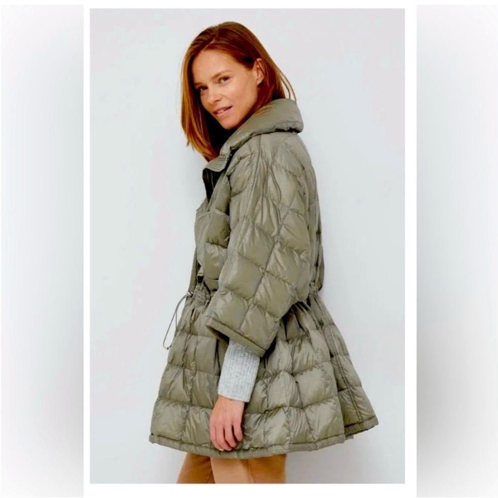 Lauren Ralph Lauren Sage Green Dolman Sleeve Puffer Sleeve Coat Retail $395 Sz S
